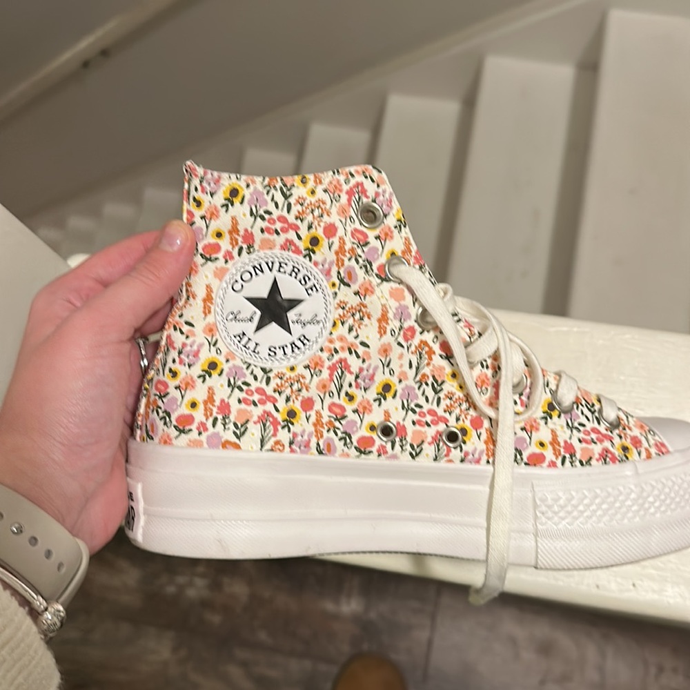 Floral High Top Converse